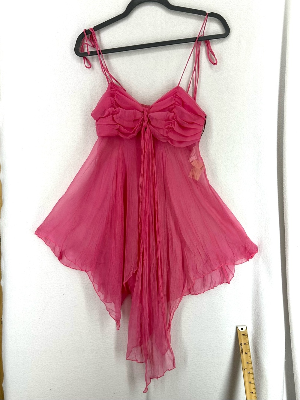 I Love by Carling Paris 100% Silk Tank Tunic XS EuroY2K